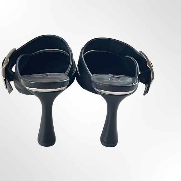 DKNY Black Pointed Buckle Mule Heels in 9.5 NWOT - Picture 4 of 7